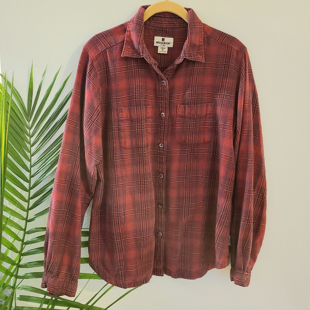 SOLD!!!!! SALE💞 Woolrich Women's Flannel Red Medium - Picture 1 of 6